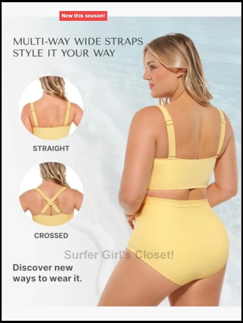 High Waisted Tummy Control Bikini Set Twist Front Ruched Bathing Suit